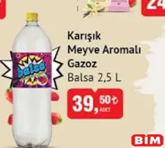 BALSA KARIŞIK MEYVE AROMALI GAZOZ 2,5 L fiyat ve kampanya bilgisi